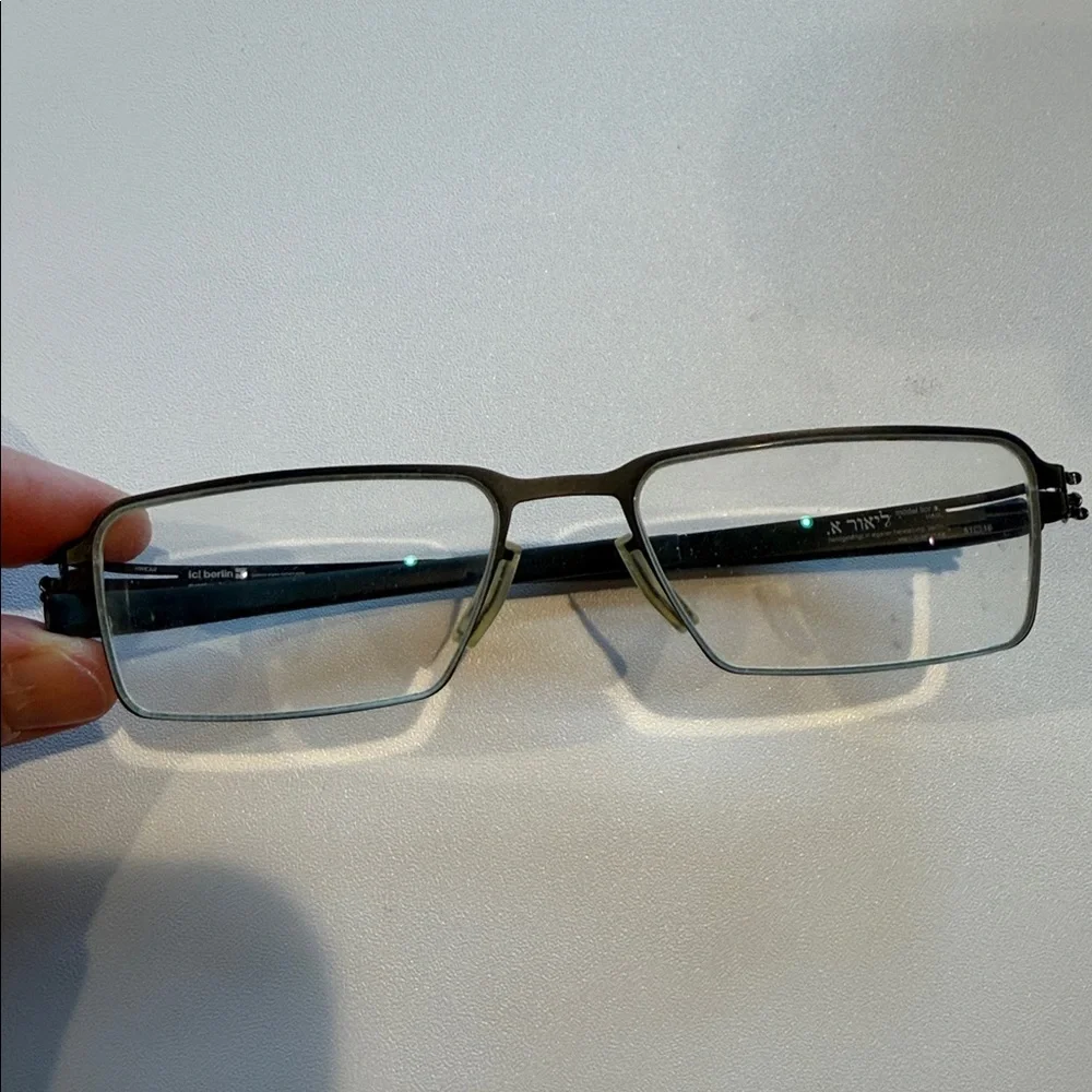 ic! berlin Lior A. Black Stainless Steel Eyeglass Frames | Full Set